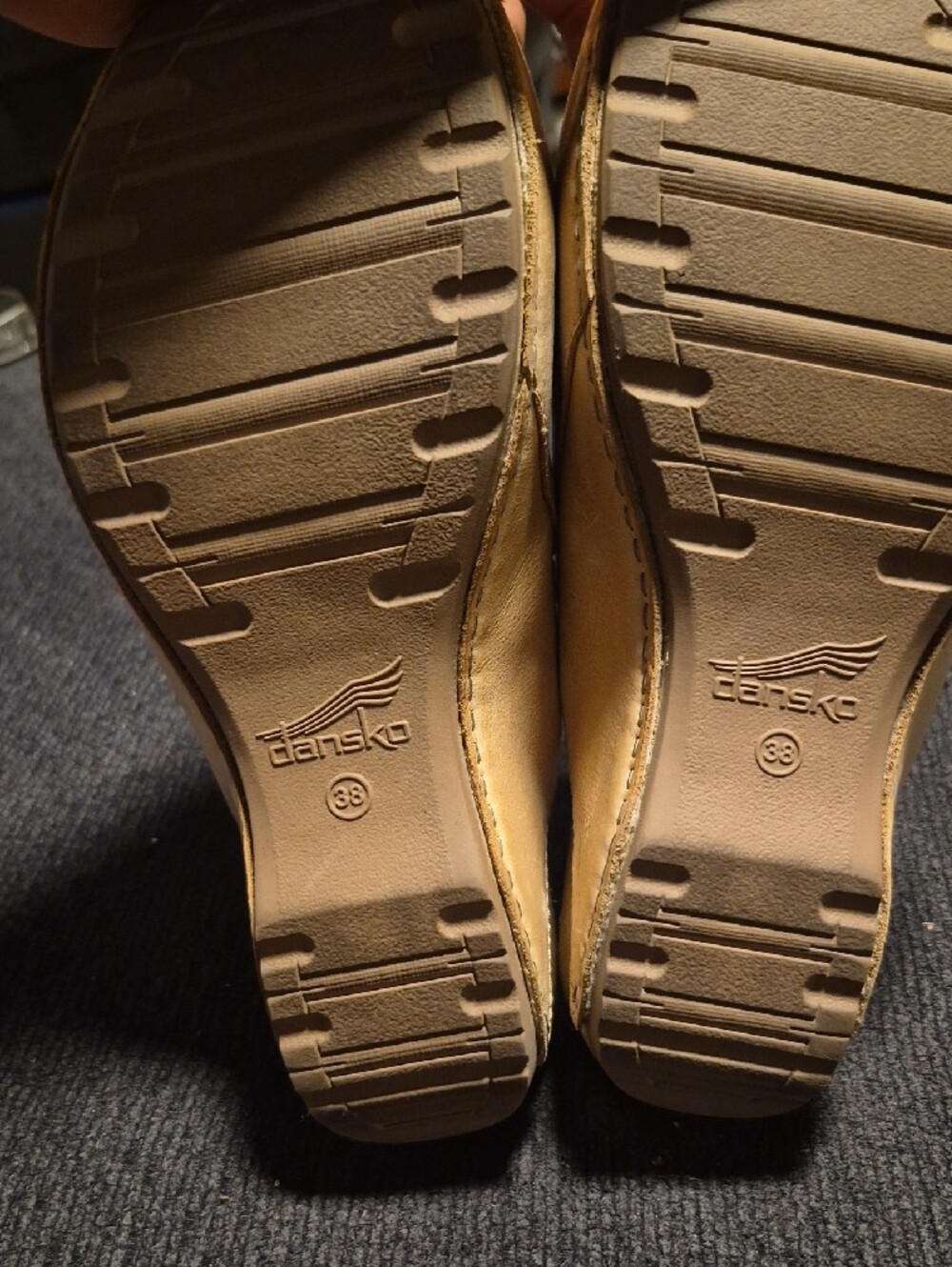Dansko Beige Leather Slip-On Mules - Picture 5 of 5